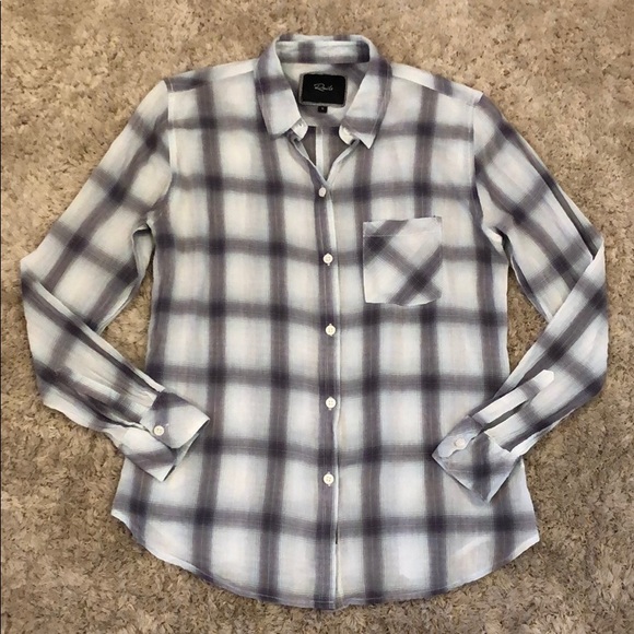 Rails Lightweight Cotton Plaid Button Up Shirt - Picture 1 of 8